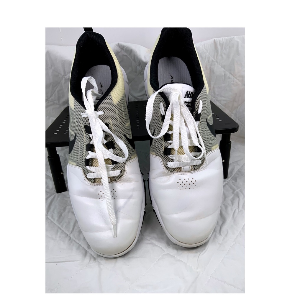 Nike Vapor Golf‎ Shoes Mens White Black Silver Size 10 Wide Athletic Spikes